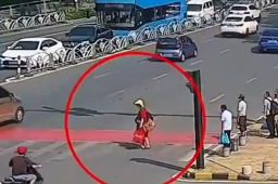 女子闯红灯出示“联合国证件”