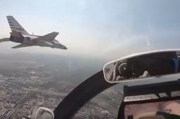 舰载战斗机撞鸟飞行员冷静处置