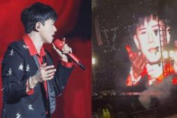 张杰演唱会意外摔伤