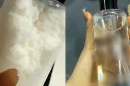 东北女子网购卸妆水被冻成一罐雪