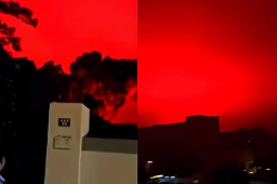 舟山出现血红天空异象原因找到了