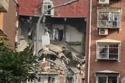 天津一小区爆炸：六层建筑损毁