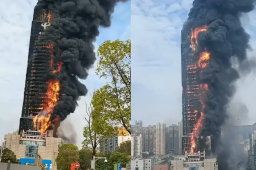 长沙电信大楼明火已被扑灭