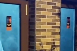 山西透明门公厕已使用约5个月