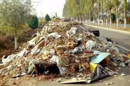 涿州执法车凌晨带队往村边倒垃圾